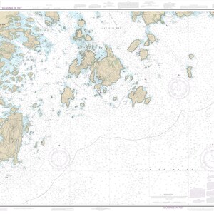 Blue Hill Bay Approaches Map 2013 - Stampa Carta Nautica