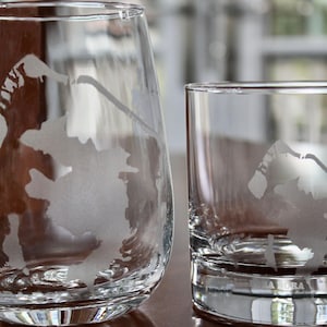 Bora Bora Karte - Französisch-Polynesien - Laser gravierte Brille - Insel Geschenk