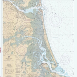Newburyport Hafen und Plum Island Karte - 1988 - Seekarte Drucken