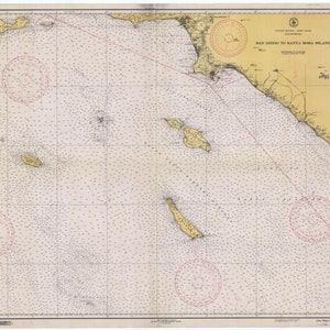Carte de l’île de San Diego à Santa Rosa 1941 - Carte nautique Imprimer