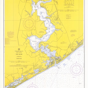 New River North Carolina Map 1969 - Nautical Chart Print