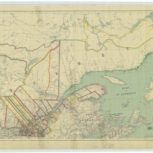 Quebec Map - 1911