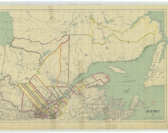 Quebec Map - 1911