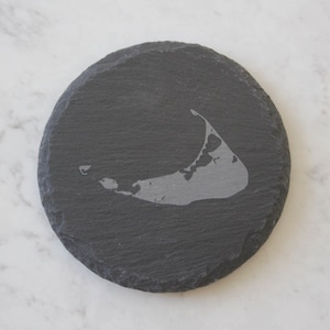 Nantucket Island Untersetzer-Set (Untersetzer-Sets aus Schiefer und Kunstleder)