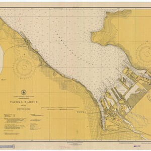 Tacoma Harbor Map 1948 - Nautical Chart Print