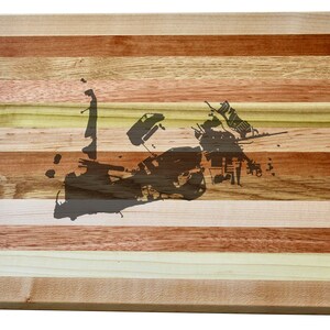 Key West Carte en bois gravé planche de service et planche de bar