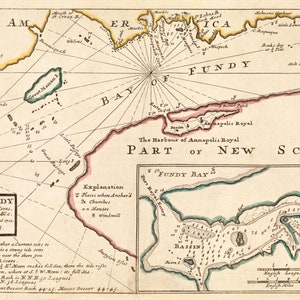 Carte de la baie de Fundy - 1711