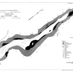 Susan Lake Map - Nautical Chart Print