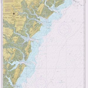 Mapa de Tybee Island para Doboy Sound 1983 - Impressão de carta náutica