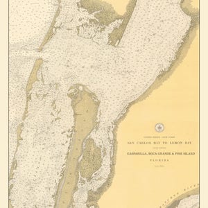 Mapa de Gasparilla , Boca Grande & Pine Island - 1918 - Impresión de cartas náuticas