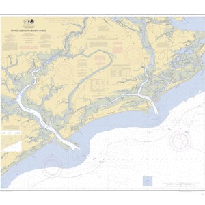 Stono River & North Edisto River - South Carolina Nautical Map 2010 - Nautical Chart Print