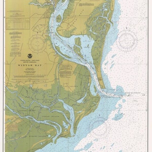 Winyah Bay Karte - South Carolina Chart 1984 - Segelkarte Druck