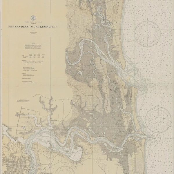 Etsy Jacksonville Beaches Map