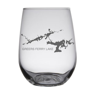 Greers Ferry Lake (Arkansas) Map Glasses