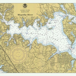 Magothy River Karte 1977 - Seekarte