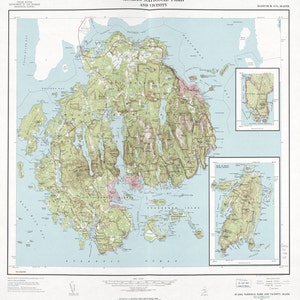 Mapa del Parque Nacional Acadia - Carta náutica impresa