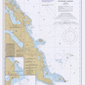 Lake Huron - Saginaw Bay Map 1983 - Nautical Chart Print