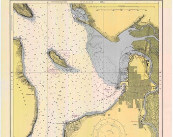エベレット港地図 1948年 - 海図プリント