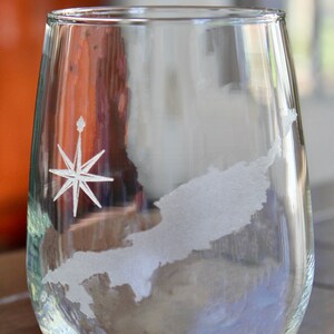 Anguilla Map Engraved Glasses image 2