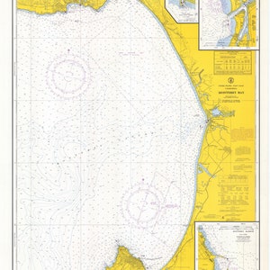 Carte de la baie de Monterey - 1968 - Carte nautique Imprimer