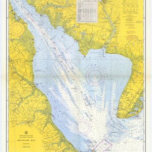 Delaware Bay Mappa 1959 - Stampa Carta Nautica