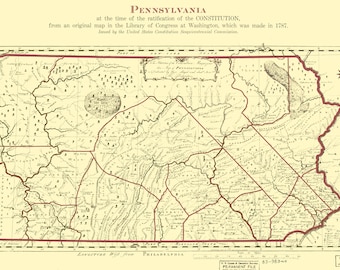 Pennsylvania State Map Print