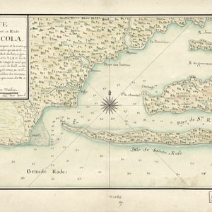 Pensacola Bay Map - Seekarte Print