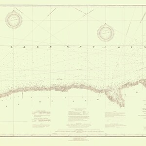 Lake Ontario - Little Sodus Bay to Charlotte Karte 1924 - Seekarte Druck