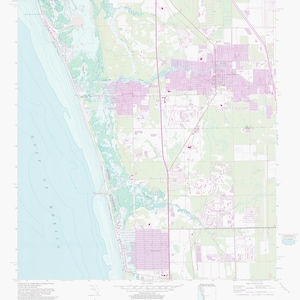 Carte de Bonita Springs - 1987 - Carte nautique Imprimer