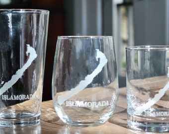 Islamorada Map Glasses