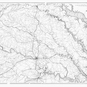 Virginia & Fort Monroe Map 1861 - Nautical Chart Print