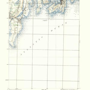 Newport (RI) Karte 1935 - Seekarte Print