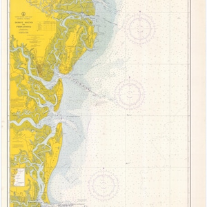 Mapa de Doboy Sound a Fernandina 1968 - Impresión de cartas náuticas