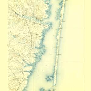 Barnegat (NJ) Karte - 1898 - Seekarte Drucken