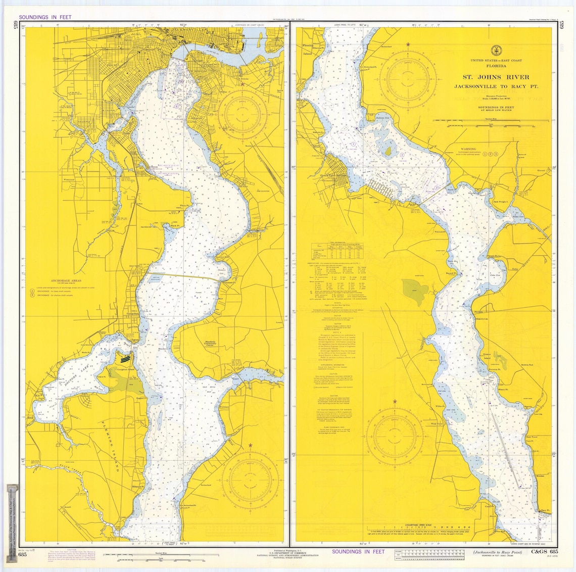 St Johns River Florida Map 1972 - Il 1140xN.1379284434 K688