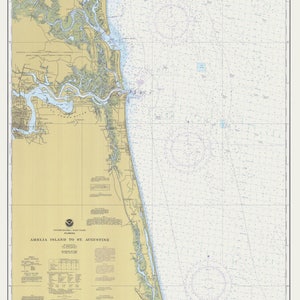 Mapa de Amelia Island a San Agustín 1978 - Impresión de cartas náuticas