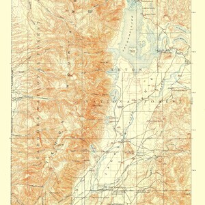 Teton National Forest Map - 1909