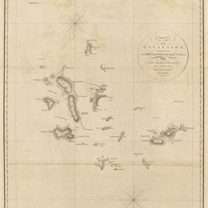 Mapa de las Islas Galápagos - 1793