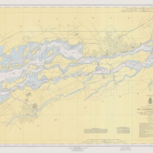 Carte du fleuve Saint-Laurent - Carte #11 - Carte de St Regis à Croil Island - 1961
