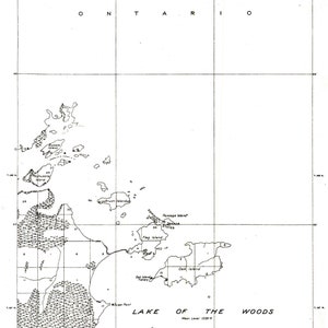 Oak Island Minnesota Mapa 1918 - Impresión de carta náutica