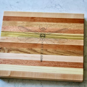 Dragonfly Engraved Wooden Serving Board & Bar Board