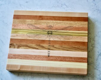 Dragonfly Engraved Wooden Serving Board & Bar Board