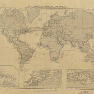 Mapa de los cables submarinos del mundo (1893)