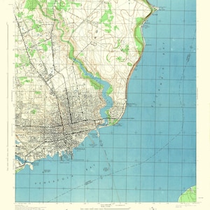 Mappa di Pensacola - Florida - 1944 - Carta nautica - Carta / Tela / Metallo