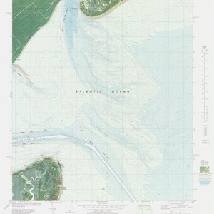 Tybee Island Mapa - Norte 1978 - Impresión de cartas náuticas