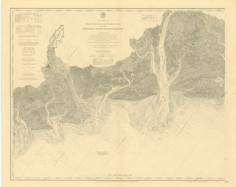 Port Royal Sound & Savannah River Map 1898 - Nautical Chart Print