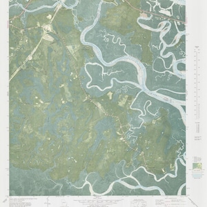 Dover Bluff Georgia Mapa 1979 - Impresión de carta náutica
