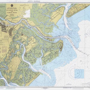 Carta náutica Savannah e Tybee Island Sherpa Fleece Blanket