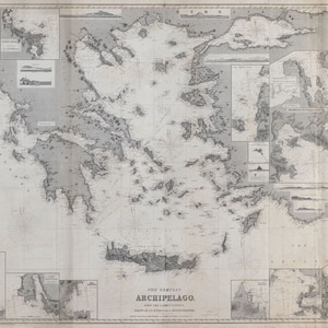 Karte des griechischen Archipels – 1885