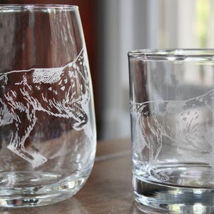 Bird Dog (Pointer) Laser Engraved Glasses - Unique Gift